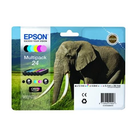 C13T24284021 Cartuccia Ink Originale Multicolore per Photo XP-55 / XP-750 Capacità 360 Pagine - Foto 2