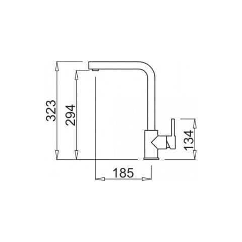 Miscelatore Monocomando con canna girevole Trail 18x32 cm Granitek Inox Cromato - Foto 2