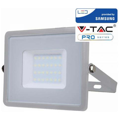 Faretti Led 30w Ip65 Samsung Slimline Grigio Luce Fredda 6400k V Tac Vt-30 456 - Foto 1