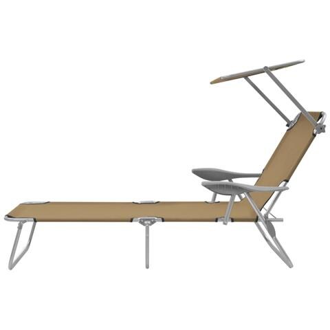 Lettino Prendisole Pieghevole con Baldacchino in Acciaio Talpa - Foto 2