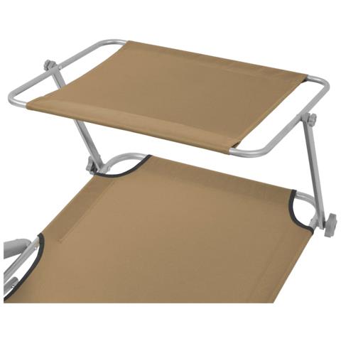 Lettino Prendisole Pieghevole con Baldacchino in Acciaio Talpa - Foto 8