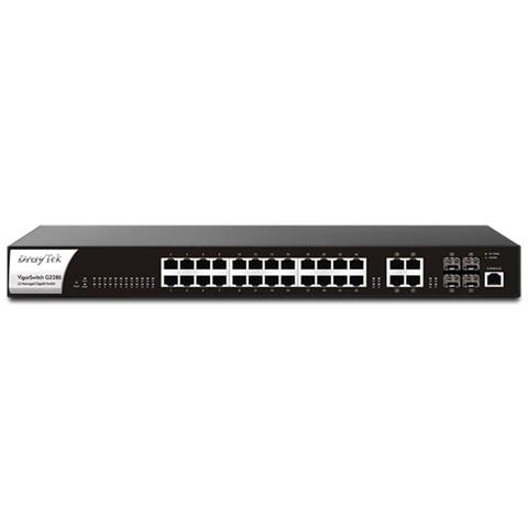VigorSwitch G2280 Gestito L2 Gigabit Ethernet (10/100/1000) Supporto Power over Ethernet (PoE) Nero - Foto 1