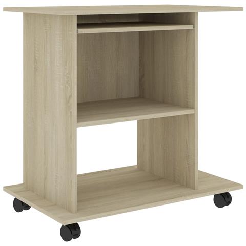 Scrivania Computer Rovere Sonoma 80x50x75 cm Legno Multistrato - Foto 1