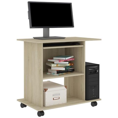 Scrivania Computer Rovere Sonoma 80x50x75 cm Legno Multistrato - Foto 2