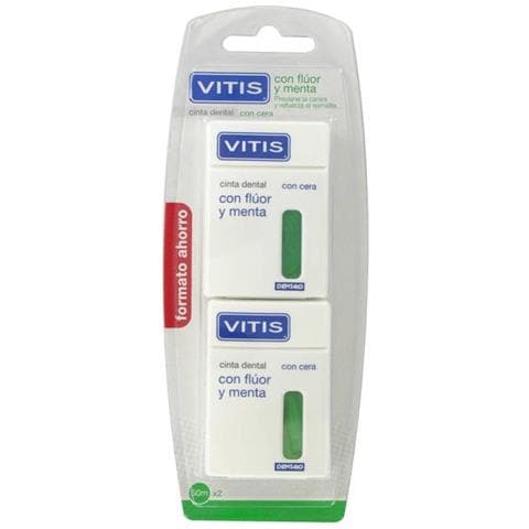 Nastro Dentale Con Cera Con Menta E Pack 2x50ml Fluor - Foto 1