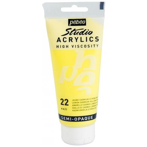 100 Ml Studio Vernice Acrilica Limone Giallo Di Cadmio Hue - Foto 5