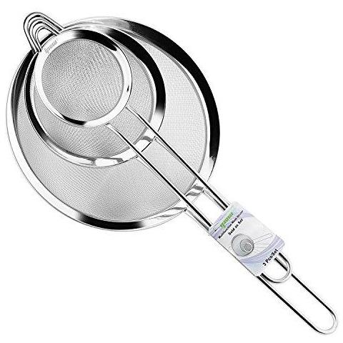 Belle Rete Metallica Cucina Sieve Set Con Rim - 7 12 E 18 Cm - Foto 1