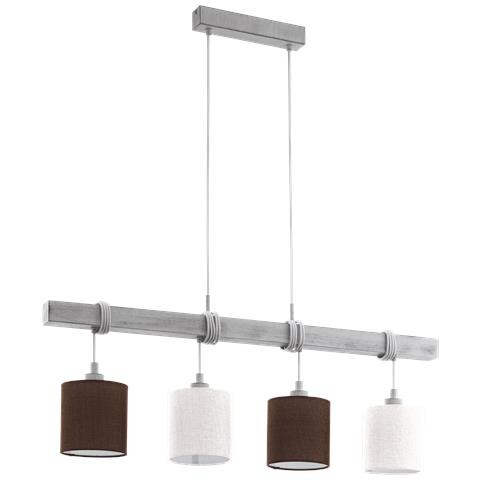 49927 lampada a sospensione Marrone, Bianco E27 60 W - Foto 1