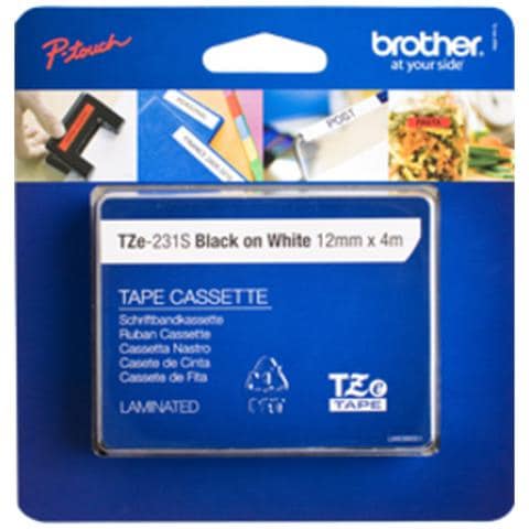 Nastro Tze 12mmx4m Colore Nero Bianco - Foto 4