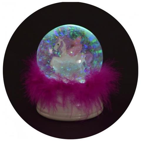 Luce Notturna / sfera Di Neve Dream Horse9 Cm Led Bianco / rosa - Foto 2