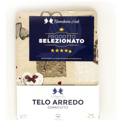 Telo Arredo Granfoulard Copritutto Cotone Made Italy Vari Disegni Arredatutto Copriletto Multiuso 2 Piazze Holly Bordeaux - Foto 5