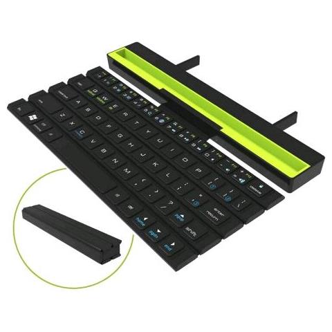 R4-keyblu Tastiera Arrotolabile Bluetooth Multifunzionale R4 Supporto Per Smatrphone / tablet Prodotto Bulk Nero Verde - Foto 1