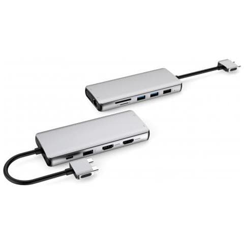 Usb-c Dual Usb-c Dock Usb 3.2 Gen 1 (3.1 Gen 1) Type-c 5000 Mbit /s Alluminio, Metallico - Foto 1