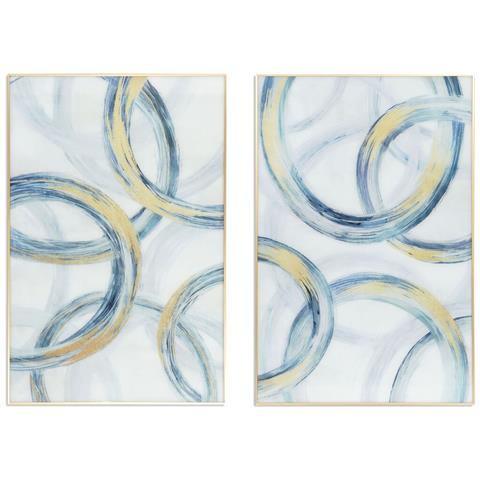 Quadro Dkd Home Decor Astratto Moderno 80 X 2,5 X 120 Cm (2 Unità) - Foto 4