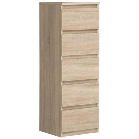Cassettiera Chelsea 5 Cassetti - 41,8 X 42,2 X 128,1 - Rovere Sonoma - Foto 1