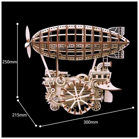 Puzzle In Legno 3d | Mongolfiera Zeppelin - Foto 2