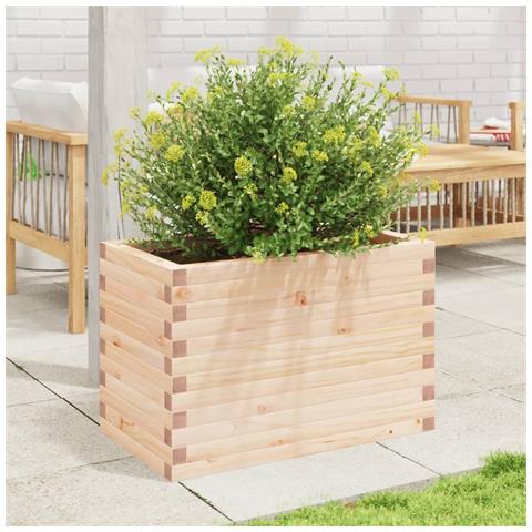 Fioriera Da Giardino 70x40x45,5 Cm In Legno Massello Di Pino - Foto 3