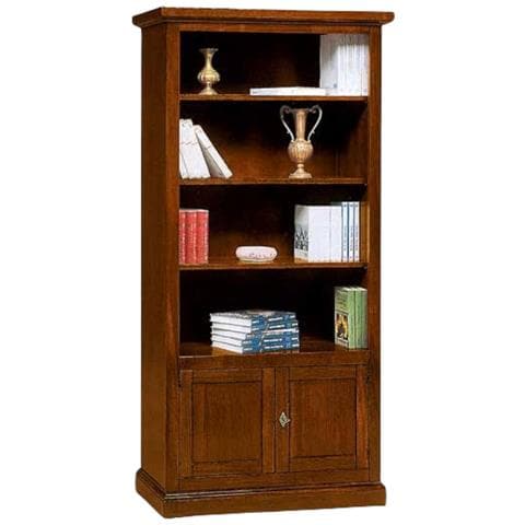 Libreria Arte Povera 2 Ante In Legno Tinta Noce 90x41x186 - Foto 1