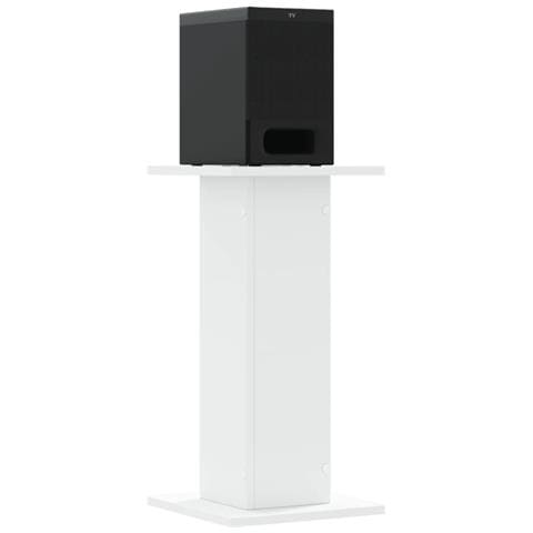Supporti Altoparlanti 2 Pz Bianchi 30x30x40cm Legno Multistrato - Foto 3