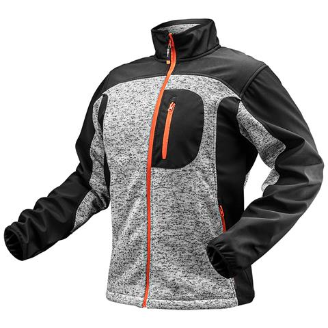 Felpa Lavorata A Maglia Rinforzata Con Tessuto Softshell, Taglia S - Foto 1