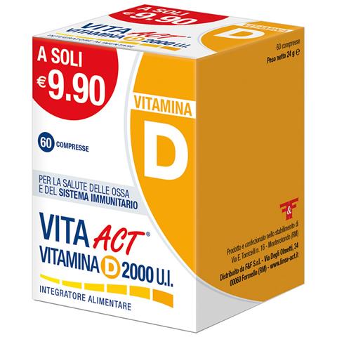 Vita Act Vitamina D 2000 U.i. Per Le Ossa E Il Sistema Immunitario 60 Compresse - Foto 1