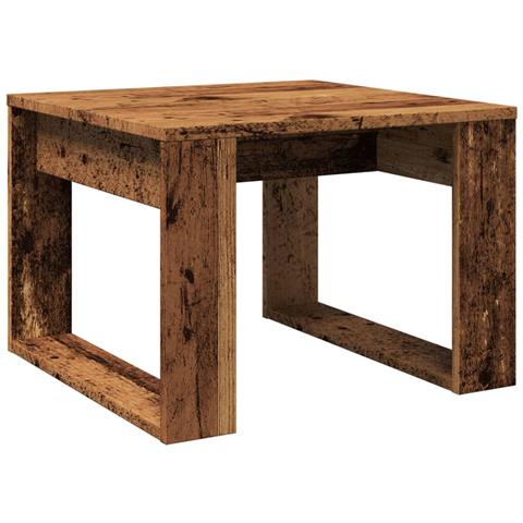 Tavolino Legno Antico 50x50x35 Cm In Truciolato - Foto 2