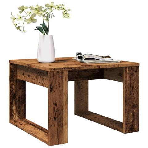 Tavolino Legno Antico 50x50x35 Cm In Truciolato - Foto 1