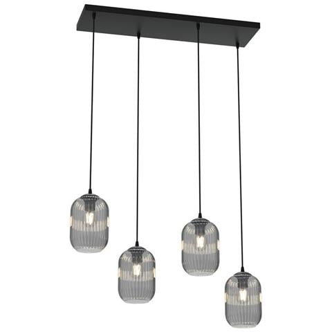 Lampada A Sospensione Verdi - Nero - Metallo - 70x22x140 Cm - Foto 1