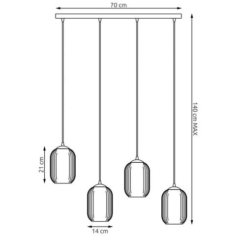 Lampada A Sospensione Verdi - Nero - Metallo - 70x22x140 Cm - Foto 5