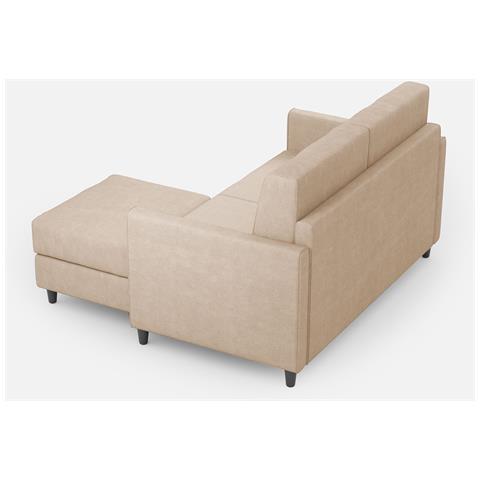 Divano Karay 2 Posti Medio (due Sedute Da 70cm) + Pouf Misure Esterne L. 158 P. 145 Colore Beige - Foto 5