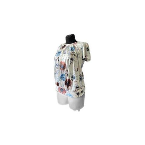 Camicia Da Donna, Camicetta Bianca Con Motivo Floreale, Taglia M - Foto 2