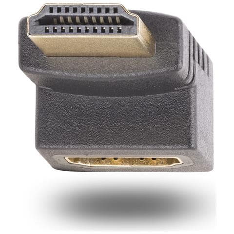 Adattatore HDMI 2.0 con angolo di 90 gradi verso l'alto, da maschio a femmina, salvaporta HDMI verticale angolato a 90 gradi, 4K 60Hz, M /F - Foto 1