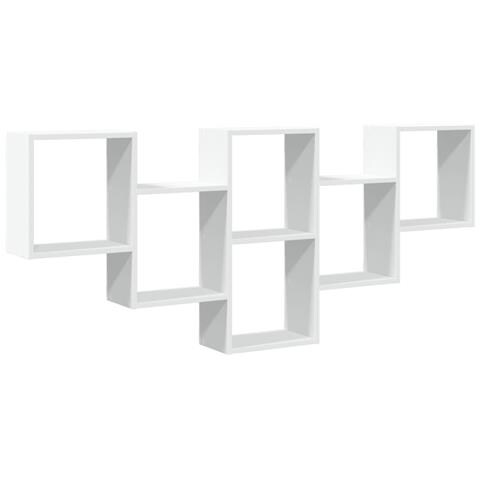 Scaffale A Parete Bianco 159x18x66 Cm In Truciolato - Foto 2