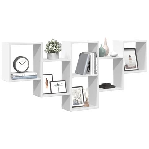 Scaffale A Parete Bianco 159x18x66 Cm In Truciolato - Foto 3