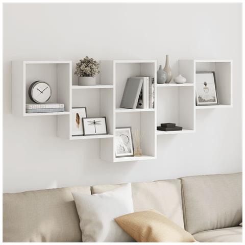 Scaffale A Parete Bianco 159x18x66 Cm In Truciolato - Foto 1