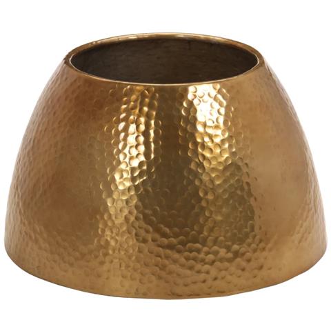 Tavolino Da Salotto In Alluminio Martellato 50x30 Cm Ottone - Foto 3