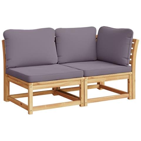 Set Salotto Da Giardino 11 Pz Con Cuscini Legno Massello Acacia - Foto 3