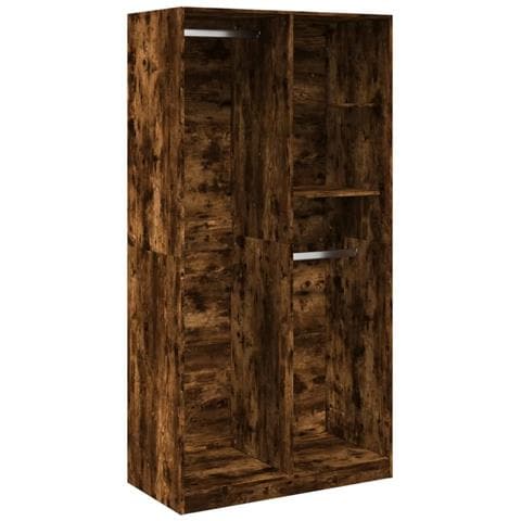 Armadio Rovere Fumo 100x50x200 Cm In Legno Multistrato - Foto 2
