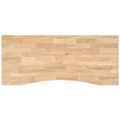 Piano Scrivania 120x50x2,5 Cm Rovere Massello Non Trattato - Foto 2