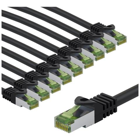 69764 cavo di rete Nero, Verde, Grigio 1 m Cat8.1 S /FTP (S-STP) - Foto 1