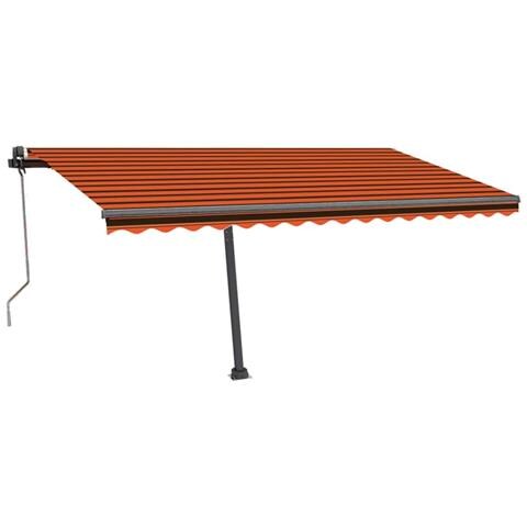 Tenda Automatica Sensore Vento E Led 400x300 Cm Arancio Marrone - Foto 1
