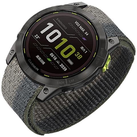 Cinturino Per Orologio In Nylon Per Garmin Fenix 7x / 7/6/5 Black+grey 22 Mm - Foto 1