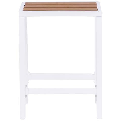 Set Bar Da Giardino 2 Posti Avetrana Metallo Marrone /bianco - Foto 7