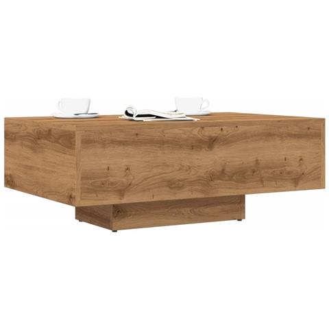 Tavolino Salotto Rovere Artigianale 85x55x31 cm in Truciolato - Foto 2