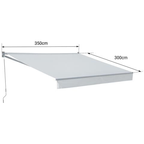 Tenda Saule 3,5 × 3m - Tessuto Beige E Struttura Grigia - Foto 2