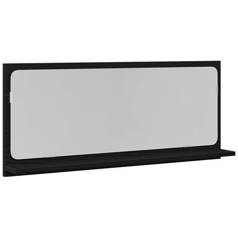 Specchio da bagno  nero rovere 90x10,5x37 cm in legno ingegnerizzato - Foto 1