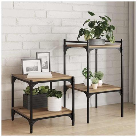 Scaffale 4 pcs Marrone 40 x 40 x 1.5 cm Legno multistrato - Foto 2