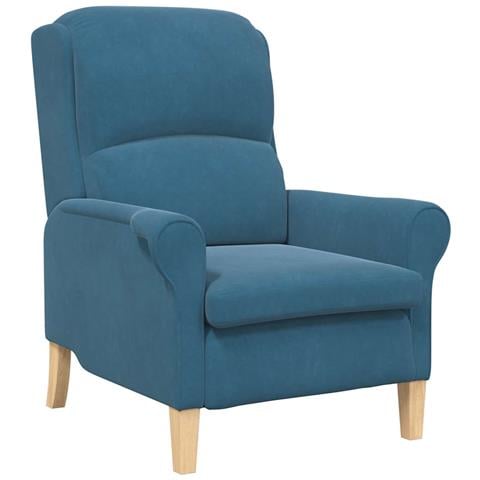 poltrona Blu 76 x 94 x 102 cm Velluto - Foto 1