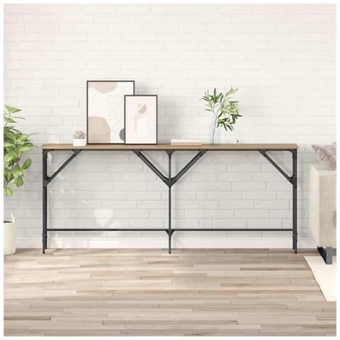 Tavolo consolle rovere artigianale 180 x 29 x 75 cm - Foto 2