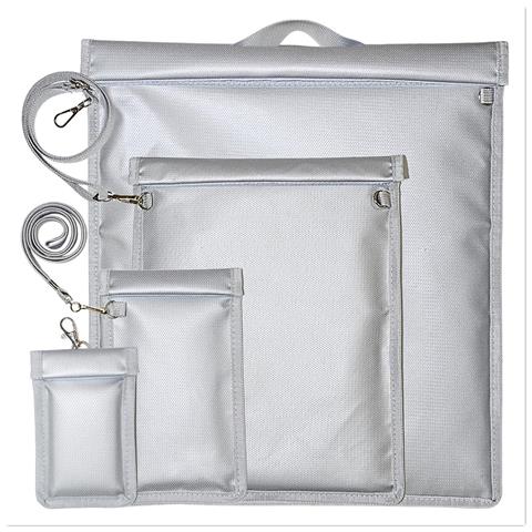 Set Di 4 Custodie Schermanti Rfid - Borsa Di Faraday Per Chiavi Auto, Telefoni Ed Elettronica Silver - Foto 1